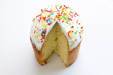 Easter cake isolated on white background