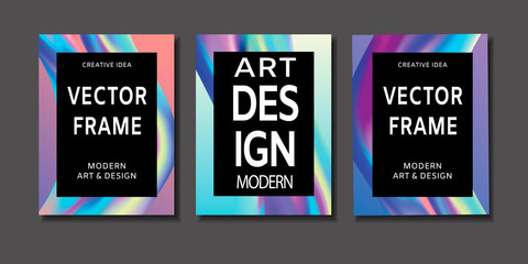 Creative design poster with vibrant gradients. Modern colorful b