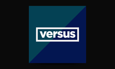 Versus Vector Illustration in Flat Style Design 