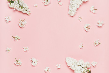 Lilac flowers frame