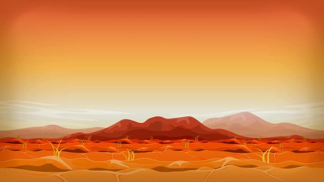 Far West Desert Landscape Footage Loop/
Seamless looped animation of a far west desert landscape background, with moutains in the sunset