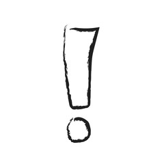 Vector black exclamation mark on white background