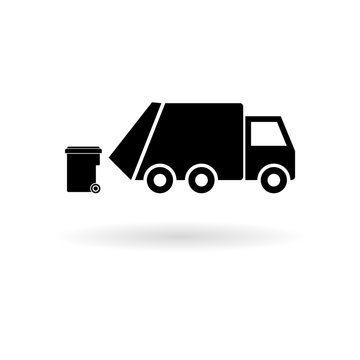 Recycle truck icon, Garbage Truck 