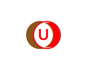 u letter circle logo