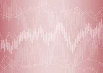 Abstract financial chart with stock graph market.Vector illustration