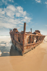 Naklejka premium Wrack der Moheno, Fraser Island, Australien