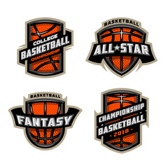 Set of Basketball sports logos.