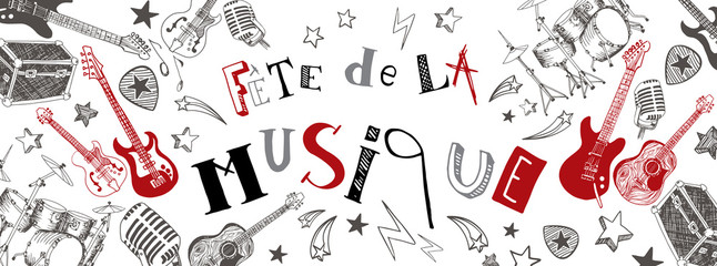 Naklejka premium French Music festival banner