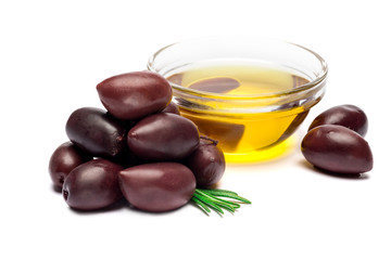 black olives isolated on white background
