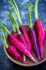 long radish in a bowl