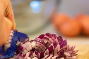 Chopping Red Onion