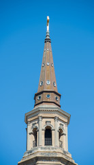 Historic church steeple in charleston south carolina historic district