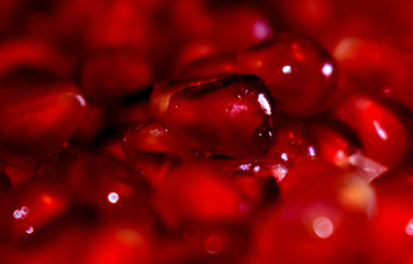 bright pomegranate seeds