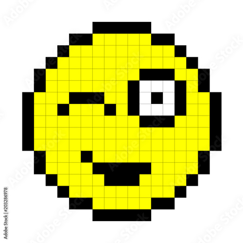 Emoji Pixel Art Facile Smiley