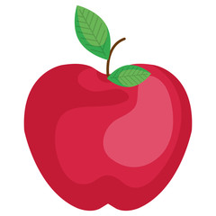 apple fresh fruit icon vector illustration design