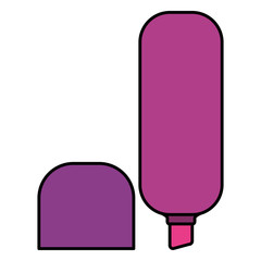 highlighter pen school supply vector illustration design