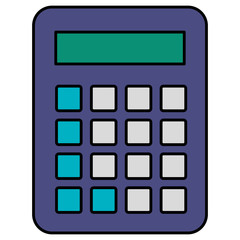 calculator math device icon vector illustration design