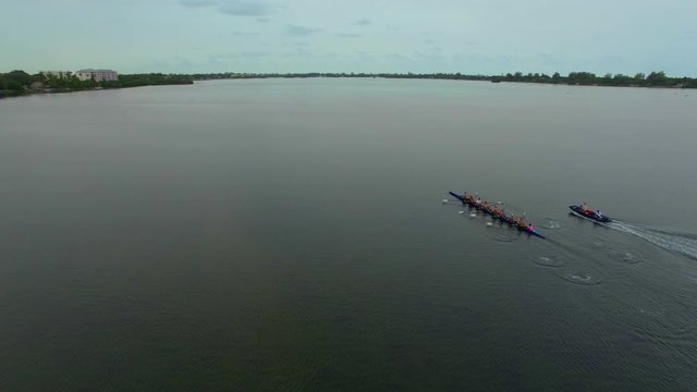 Aerial of Rowing Team