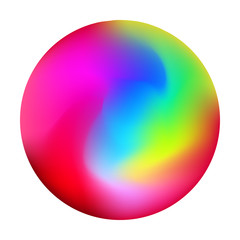 Unique gradient mesh orb with mixed colors