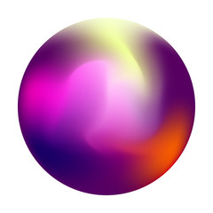 Unique gradient mesh orb with mixed colors