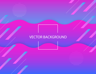 Colorful modern motion geometric background with abstract gradient shapes composition. Trendy design with lines. Template for design invitation, card, banner, placard, party, brochure