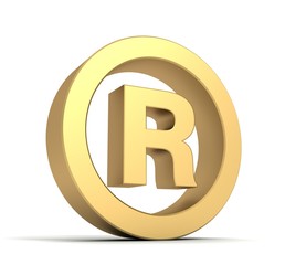 registered mark concept 3d illustration