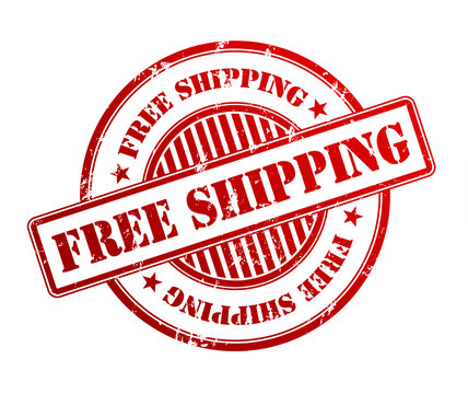 free shipping rubber stamp illustration