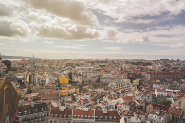 Lisbon view from the Miradouro Nossa Senhora do Monte, Portugal