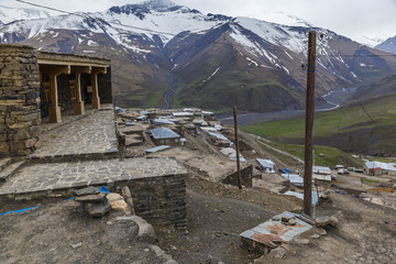 The highest point of the village of Khinalig