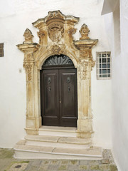 Fototapeta na wymiar facade of a baroque house in Ostuni, Puglia, Italy