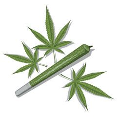 Cannabis leaf. Marijuana. Bob Marley flag. Medical cannabis logo. Legalize symbol. Vector graphics to design. - obrazy, fototapety, plakaty