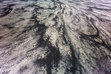 Limestone shore of the azure lake.