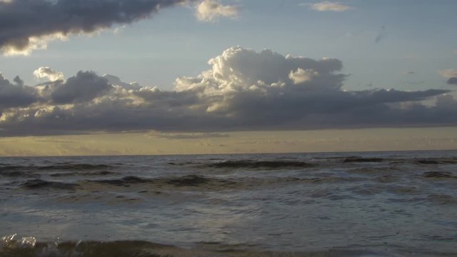Stormy clouds at the sea
