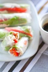 Spring rolls with vegetables
