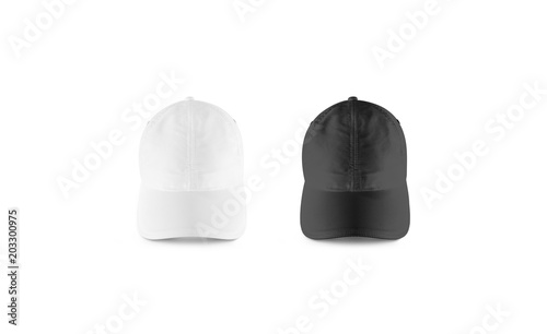 Download "Blank black and white baseball cap mockup set, front view ...