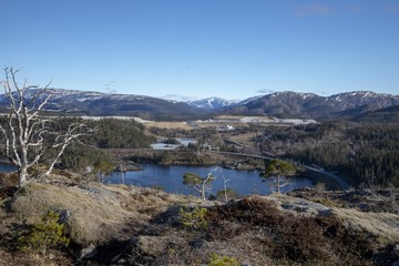 Hike in Velfjord mountain  Northern Norway