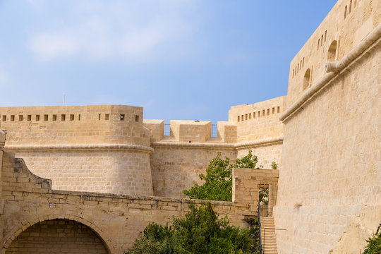 Valletta, Malta. The powerful fortifications of Fort St Elmo