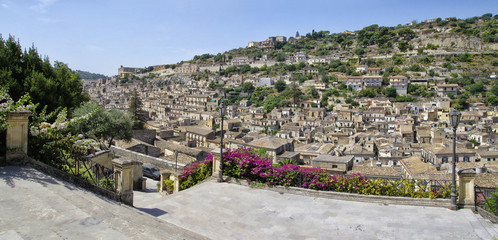 MODICA, ITALY - AUGUST 11th, 2017: The historical city center of Modica in Sicily, Italy is a...
