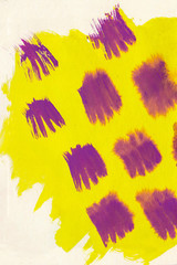 Yellow and purple  watercolor paint background.