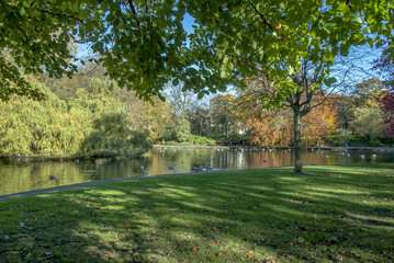 Dublin, Ireland, 27 October 2012: Saint Stephen's Green Park