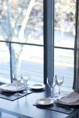 Restaurant cafe bar in luxury hotel