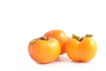 Persimmon fruit isolated on white background.