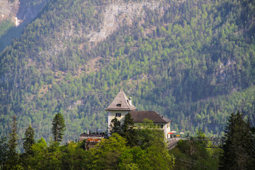 Fototapeta na wymiar House on top of the mountains