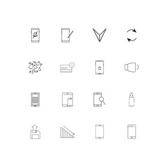 Music linear thin icons set. Outlined simple vector icons