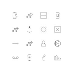 Music linear thin icons set. Outlined simple vector icons