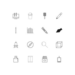 Fototapeta na wymiar Creative Process And Design linear thin icons set. Outlined simple vector icons