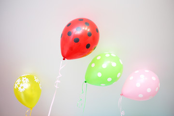 balloons with polka dots 