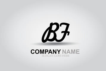 Vector Hand Drawn Letter BF Style Alphabet Font.