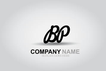 Vector Hand Drawn Letter BP Style Alphabet Font.