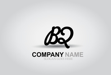 Vector Hand Drawn Letter BQ Style Alphabet Font.